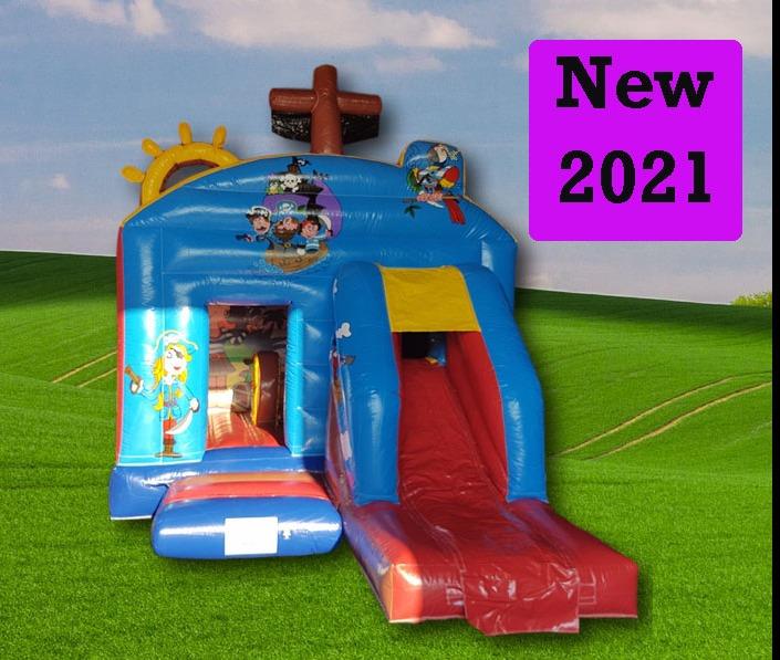 Pirate Front Slide Combo Bouncy Castle 1191
