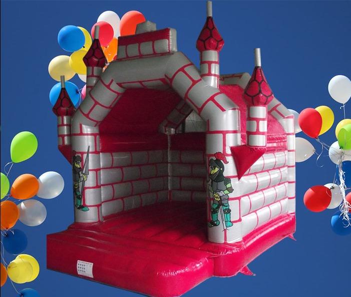 Castle Red and Silver 5m Adult Bouncy Castle 1078